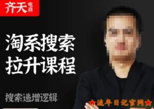 2023齐天电商·淘系搜索提升课程,搜索递增标准化,动销标准化流程-流年日记