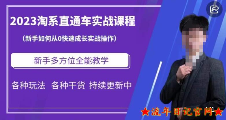 2023淘系直通车保姆式运营讲解，新手如何从0快速成长实战操作，新手多方位全能教学-流年日记