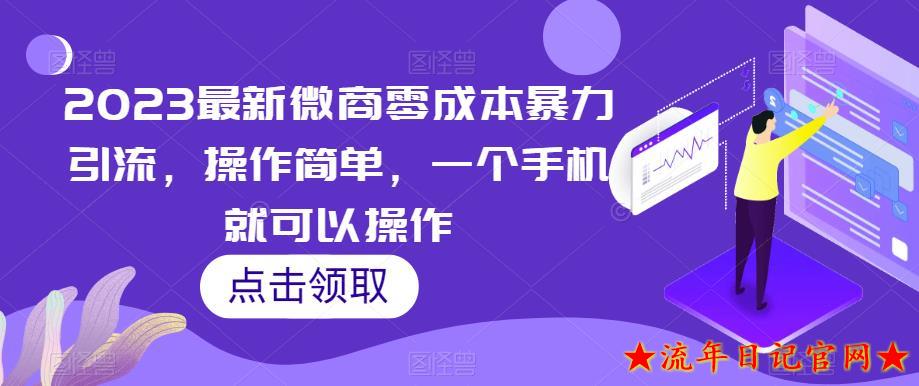 2023最新微商零成本暴力引流，操作简单，一个手机就可以操作-流年日记