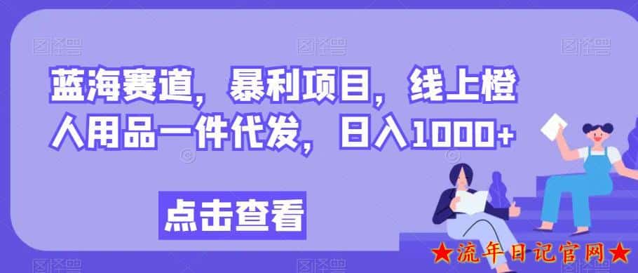 蓝海赛道，暴利项目，线上橙人用品一件代发，日入1000+-流年日记