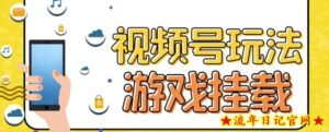 视频号游戏挂载最新玩法,玩玩游戏一天好几百-流年日记