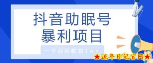 睡眠?月入20000+?冷门小项目,无门槛保姆级教程,有手就会-流年日记