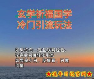抖音冷门佛玄学类玩法日引200+精准粉冷门玩法-流年日记
