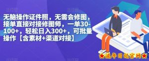 无脑操作证件照,无需会修图,轻松日入300+,可批量操作【含素材+渠道对接】-流年日记