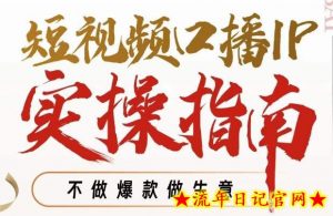 周百见·短视频口播IP实操指南视频课,不做爆款做生意-流年日记