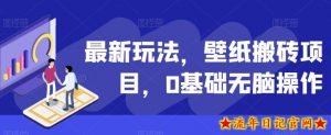 最新玩法,壁纸搬砖项目,0基础无脑操作-流年日记