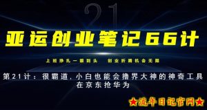 亚运创业笔记66计第21计：很霸道,小白也能会撸界大神的神奇工具-流年日记
