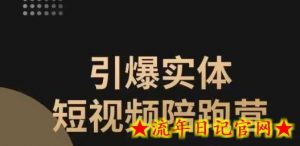 引爆实体短视频陪跑营，一套可复制的同城短视频打法，让你的实体店抓住短视频红利-流年日记