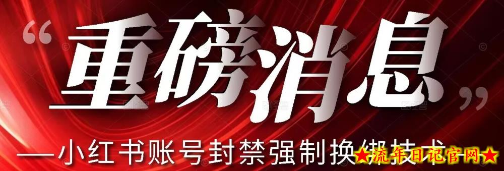 【最新】小红书账号封禁强制换绑技术可日赚300-流年日记