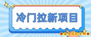 冷门拉新项目，一单4块，操作简单流量大，变现快-流年日记