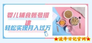 紧跟时代发展,婴儿辅食账号搭建,轻松实现月入过万(教程+素材)-流年日记