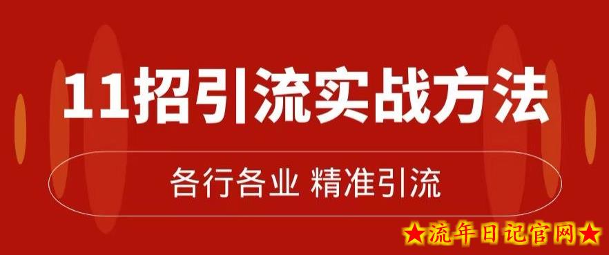 精准引流术：11招引流实战方法，让你私域流量加到爆（11节课完整)-流年日记