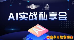 AI实战私享会,各种ai变现玩法,AI变现思路-流年日记