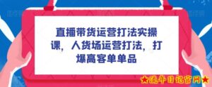 直播带货运营打法实操课,人货场运营打法,打爆高客单单品-流年日记