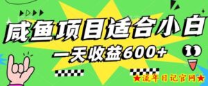 咸鱼项目适合小白,上手快,一天收益600+,一部手机就能操作(附详细资料)-流年日记