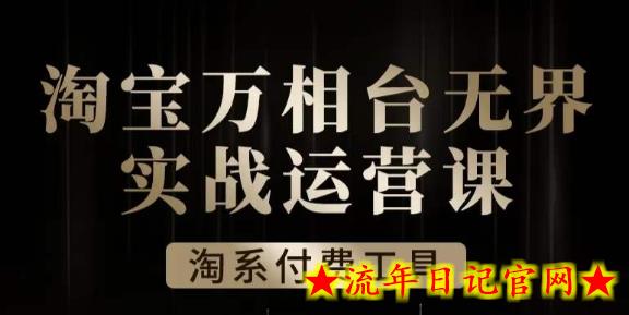 沧海·淘系万相台无界实战运营课，万相台无界实操全案例解析-流年日记