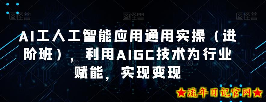 AI工人工智能应用通用实操（进阶班），利用AIGC技术为行业赋能，实现变现-流年日记