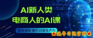 AI新人类-电商人的AI课,用世界先进的AI帮助电商降本增效-流年日记