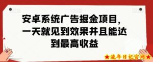 安卓小游戏掘金项目,单机日入40-100+ 秒提秒到-流年日记