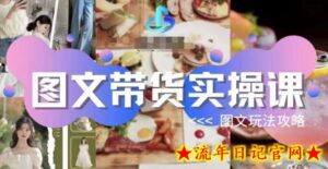 图文带货实操课,图文玩法攻略玩法-流年日记