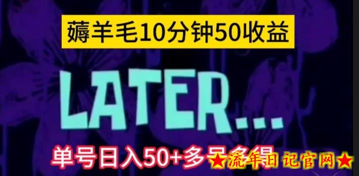 美团薅羊毛玩法，单号日入50+多号多得【仅揭秘】-流年日记