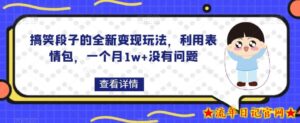 搞笑段子的全新变现玩法,利用表情包,一个月1w+没有问题【揭秘】-流年日记
