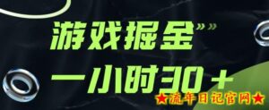 游戏掘金项目,实操一小时30,适合小白操作-流年日记