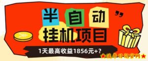我这朋友做“半自动”挂机项目1天最高收益1856元+?-流年日记