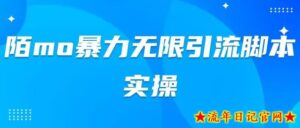 陌mo暴力无限引流脚本实操-流年日记