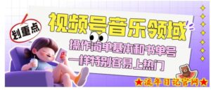 视频号音乐领域项目玩法，操作简单基本和书单号一样，特别容易上热门【揭秘】-流年日记