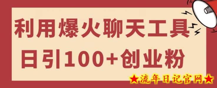 利用爆火聊天工具日引100+创业粉，可多号操作简单上手-流年日记