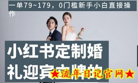 小红书定制婚礼迎宾立牌的项目，一单79~179，0门槛新手小白直接操作-流年日记