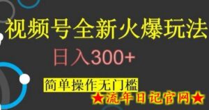 视频号最新爆火玩法,日入300+,简单操作无门槛-流年日记