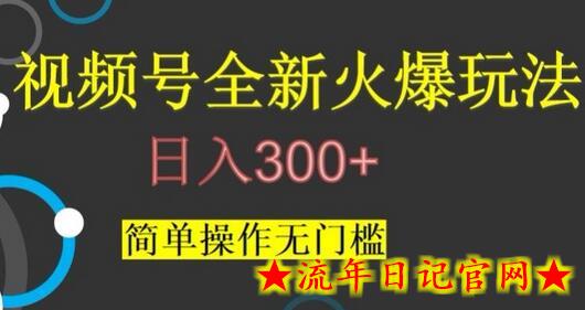 视频号最新爆火玩法，日入300+，简单操作无门槛-流年日记