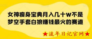 女神瘦身宝典月入几十W不是梦空手套白狼赚钱最火的赛道-流年日记