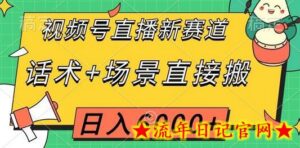 视频号直播新赛道，话术+场景直接搬，日入6000+-流年日记