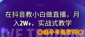 在抖音教小白做直播,月入2W+,实战式教学-流年日记