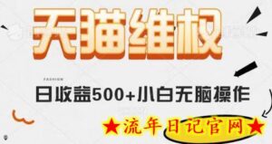 天猫维权,日收益500+小白简单无脑操作每天动动手就可以-流年日记