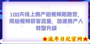 100天线上房产短视频陪跑营,用短视频获客流量,加速房产人转型升级-流年日记