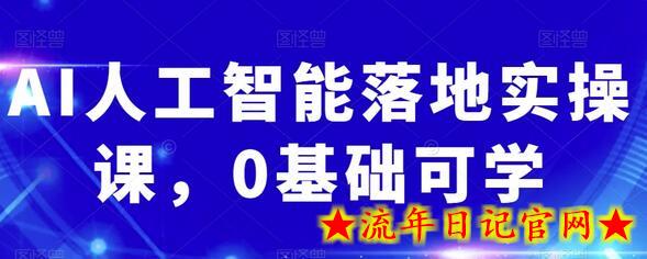 AI人工智能落地实操课，0基础可学-流年日记