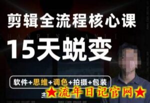 阿晖【全能剪辑高手训练营】剪辑+思维+调色+拍摄+包装（5合1）-流年日记