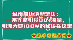 城市周边游新玩法:一条作品引爆80+流量,引流大赚100W的秘诀在这里-流年日记