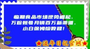 临期食品市场逆势崛起，万粉账号月销百万新渠道，小白保姆级教程-流年日记