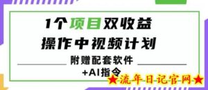 1个项目双收益?操作中视频计划1天最高3100+收益?(附赠配套软件+AI指令)-流年日记