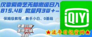 仅靠爱奇艺无脑搬运日入815.46批量月3W+保姆级教程-流年日记