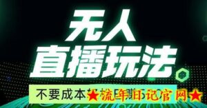 全网首发24年最新无人直播玩法,不需要成本,无需人力,一台电脑24小时为你工作-流年日记