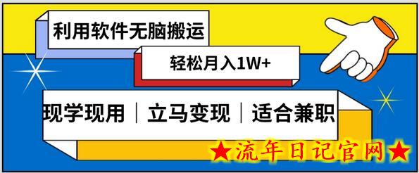 低密度新赛道视频无脑搬一天1000+几分钟一条原创视频零成本零门槛超简单-流年日记