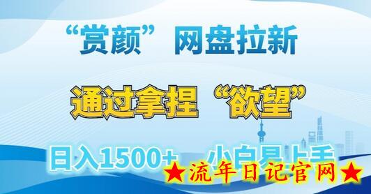 “赏颜”网盘拉新赛道，通过拿捏“欲望”日入1500+，小白易上手-流年日记