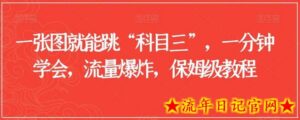 一张图就能跳“科目三”，一分钟学会，流量爆炸，保姆级教程-流年日记