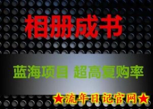 相册成书,蓝海项目,认真操作月入过万-流年日记